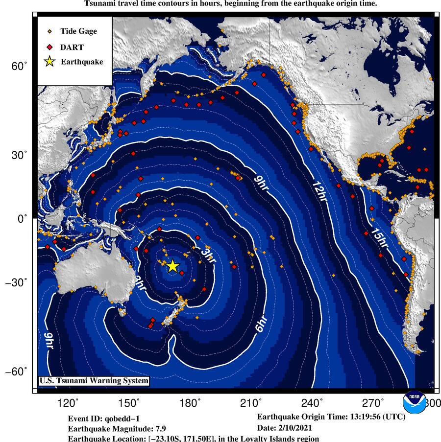 南太平洋でM7.9の地震　津波発生の可能性あり　2021/02/10  [朝一から閉店までφ★]YouTube動画>5本 ->画像>15枚 